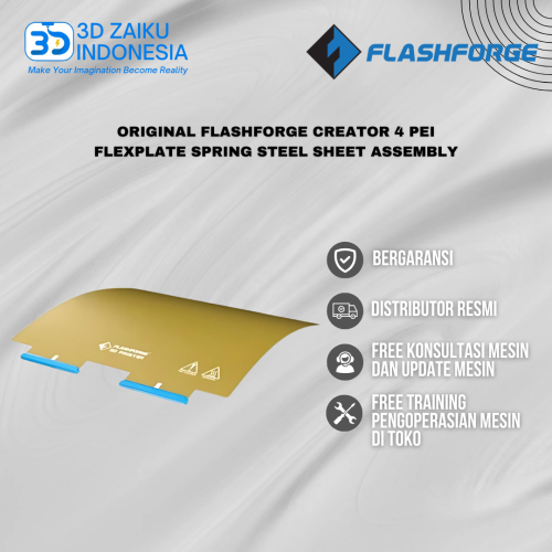 Original Flashforge Creator 4 PEI Flexplate Spring Steel Sheet Assembly Original Flashforge Creator 4 PEI Flexplate Spring Steel Sheet Assembly